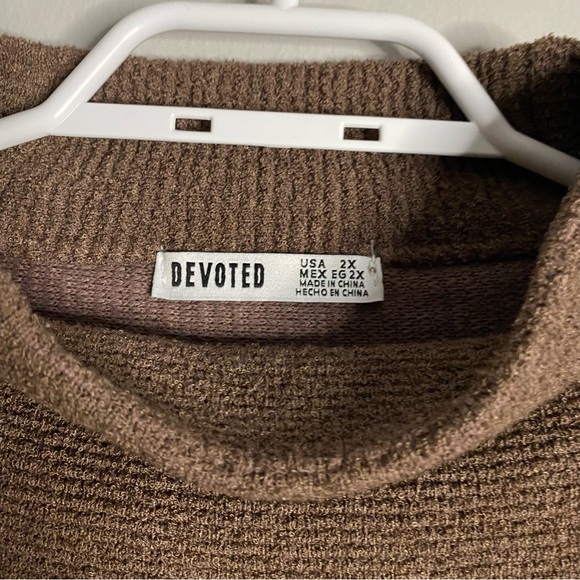 Devoted Women's Mauve Knit Mock Neck Sweater - Picture 5 of 8